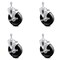 Service Caster 5 Inch Phenolic Wheel Swivel 3/8 Inch Threaded Stem Caster Set with Brake SCC SCC-TS20S514-PHR-TLB-381615-4 - alternate 1